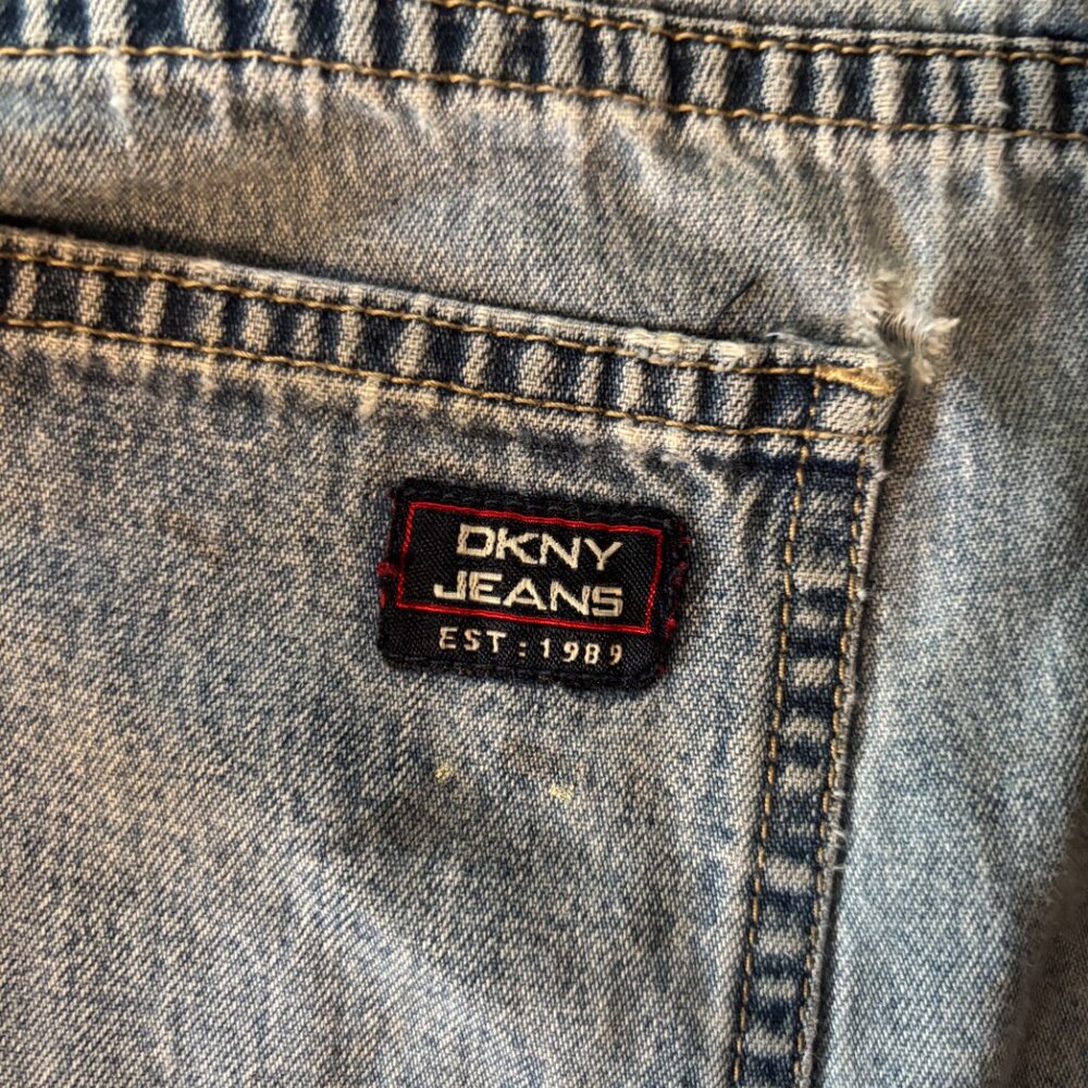 Donna Karan Paint Pants with Vintage 60s Bell Bottom - Upcycled DKNY